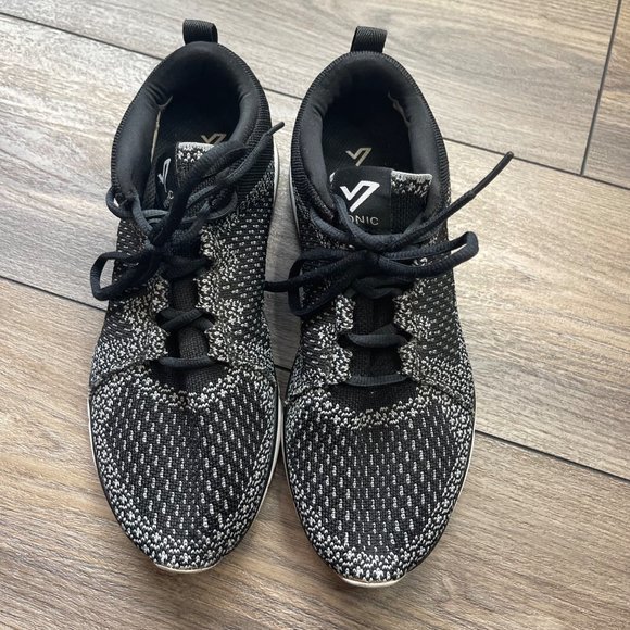 Vionic Women's Black and White Flex Sierra Active‎ Lace Up Sneakers Size 8.5 - Picture 7 of 8